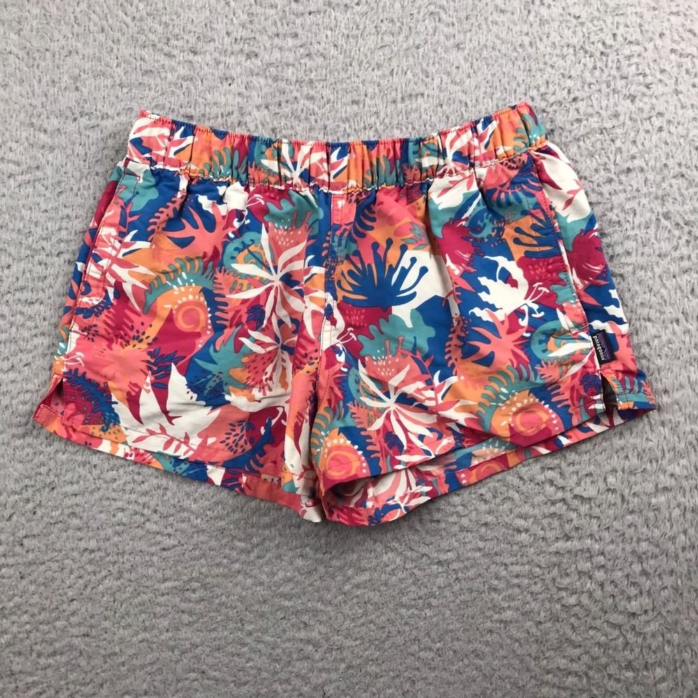 Patagonia Barely Baggies Shorts Womens XS Pink Tropical Reef  2" Performance